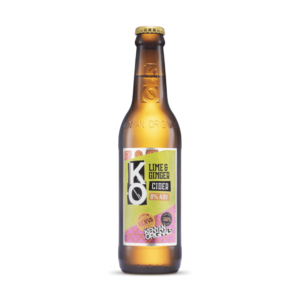 Bottle of KO Lime and Ginger 330ml